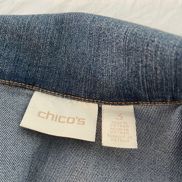 Chico’s Tunic Length Denim Jacket - Size 16/18XL - Picture 5 of 6